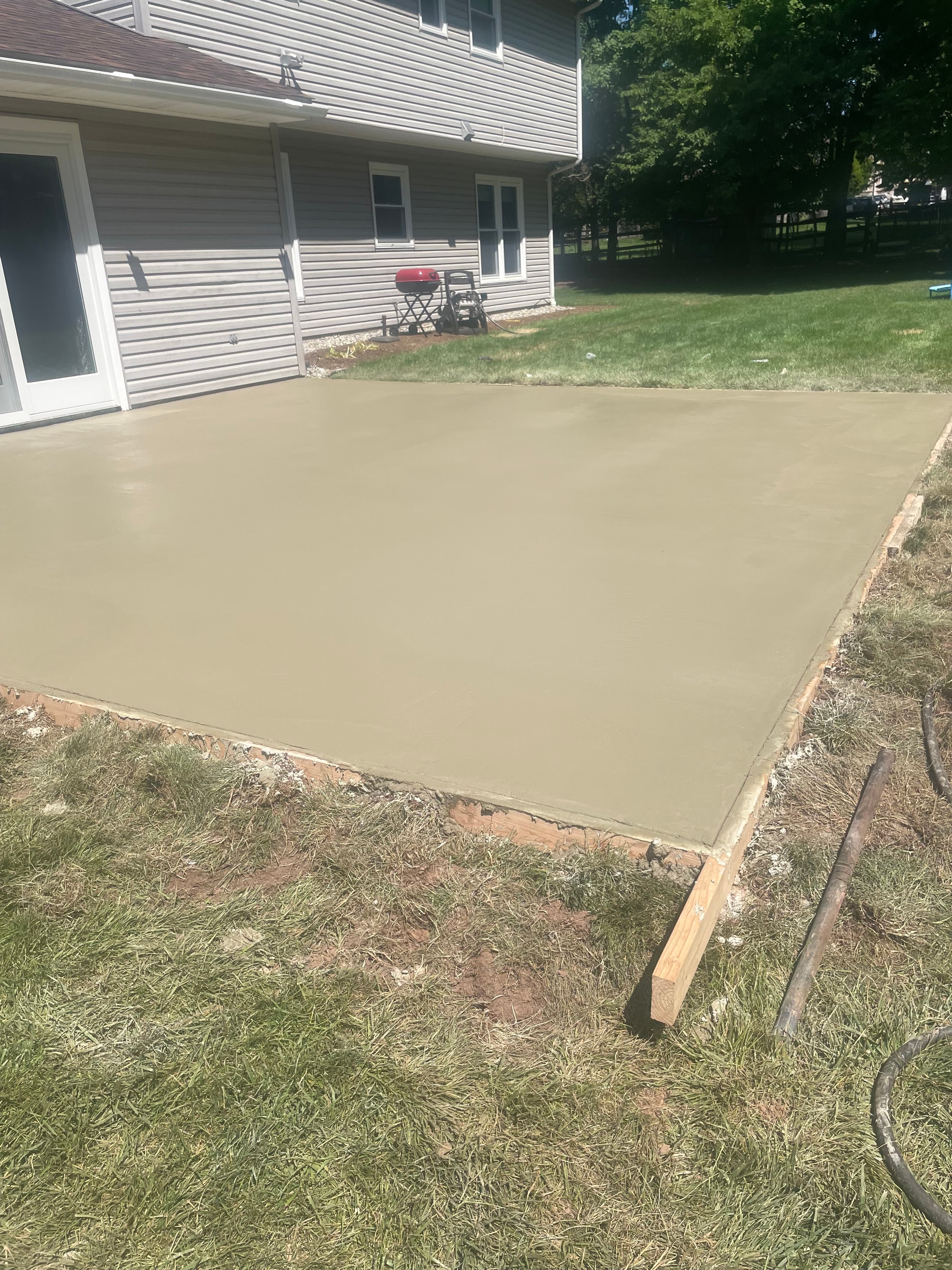 New residential concrete pad installation by HomeCraft Paving & Masonry in New Jersey
